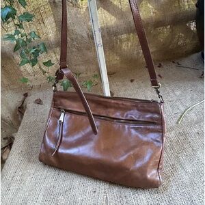 Vintage HOBO International Crossbody bag, brown soft Leather